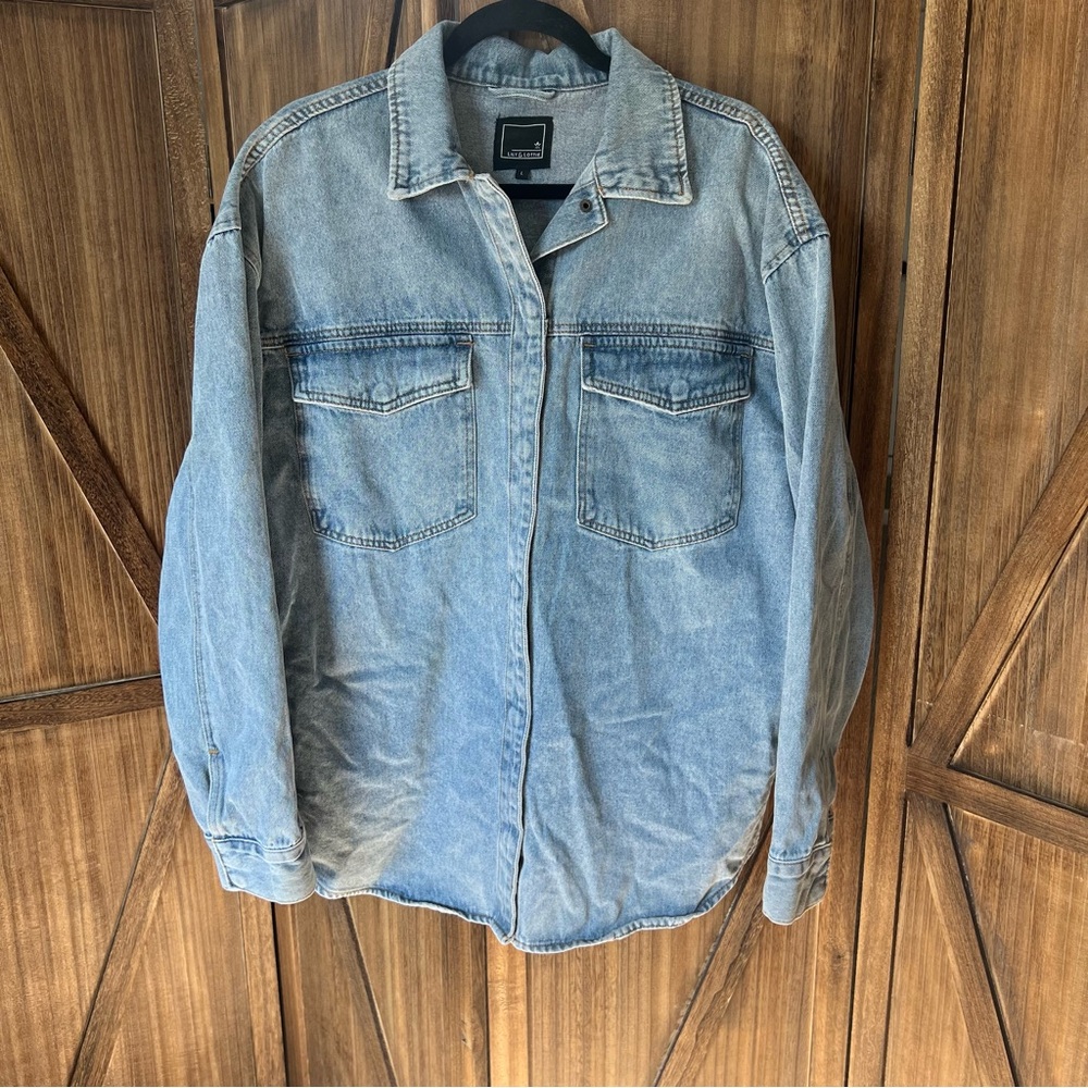 Lily & Lottie Denim Button-Up Shirt